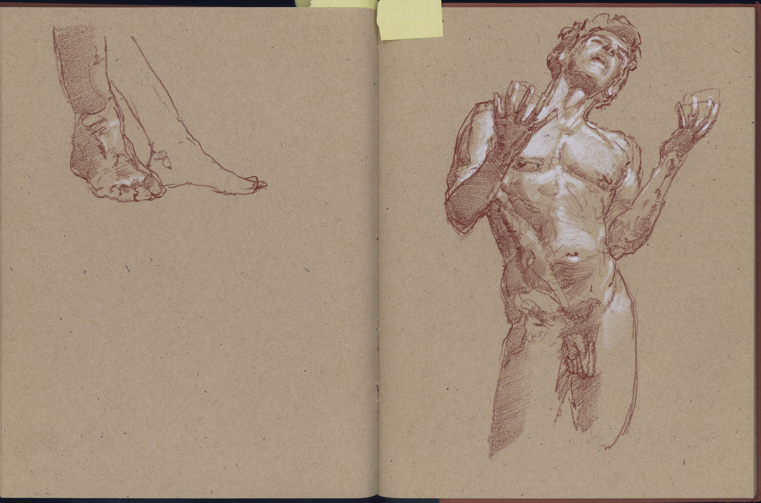 Life drawing session held by the London Atelier of 