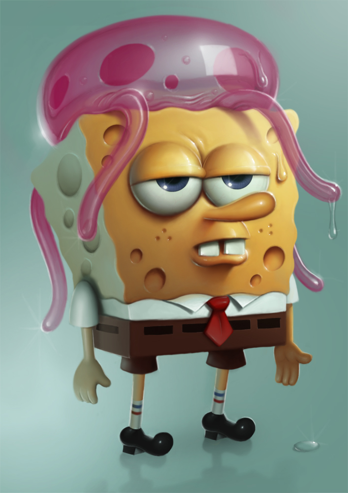 Spongebob and Inverted Color character by sogrepcorpus on DeviantArt