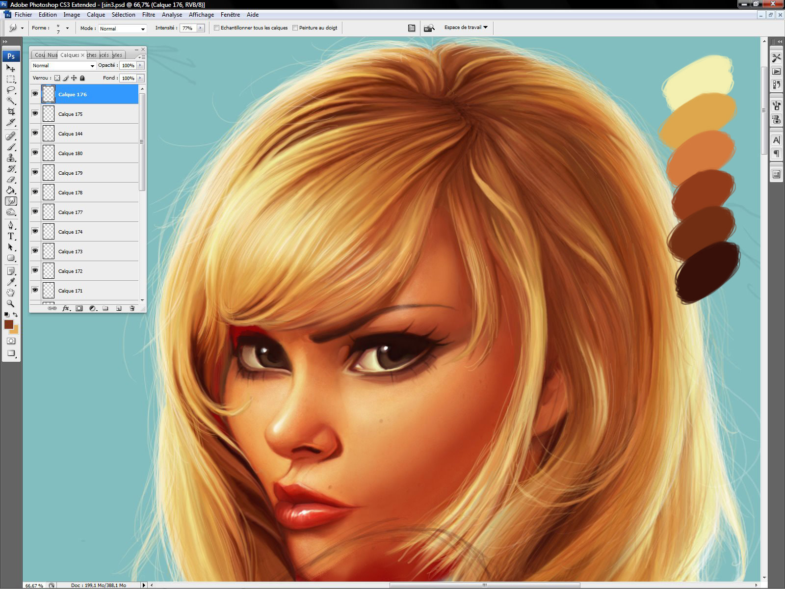 How To Digitally Paint Hair Muddy Colors