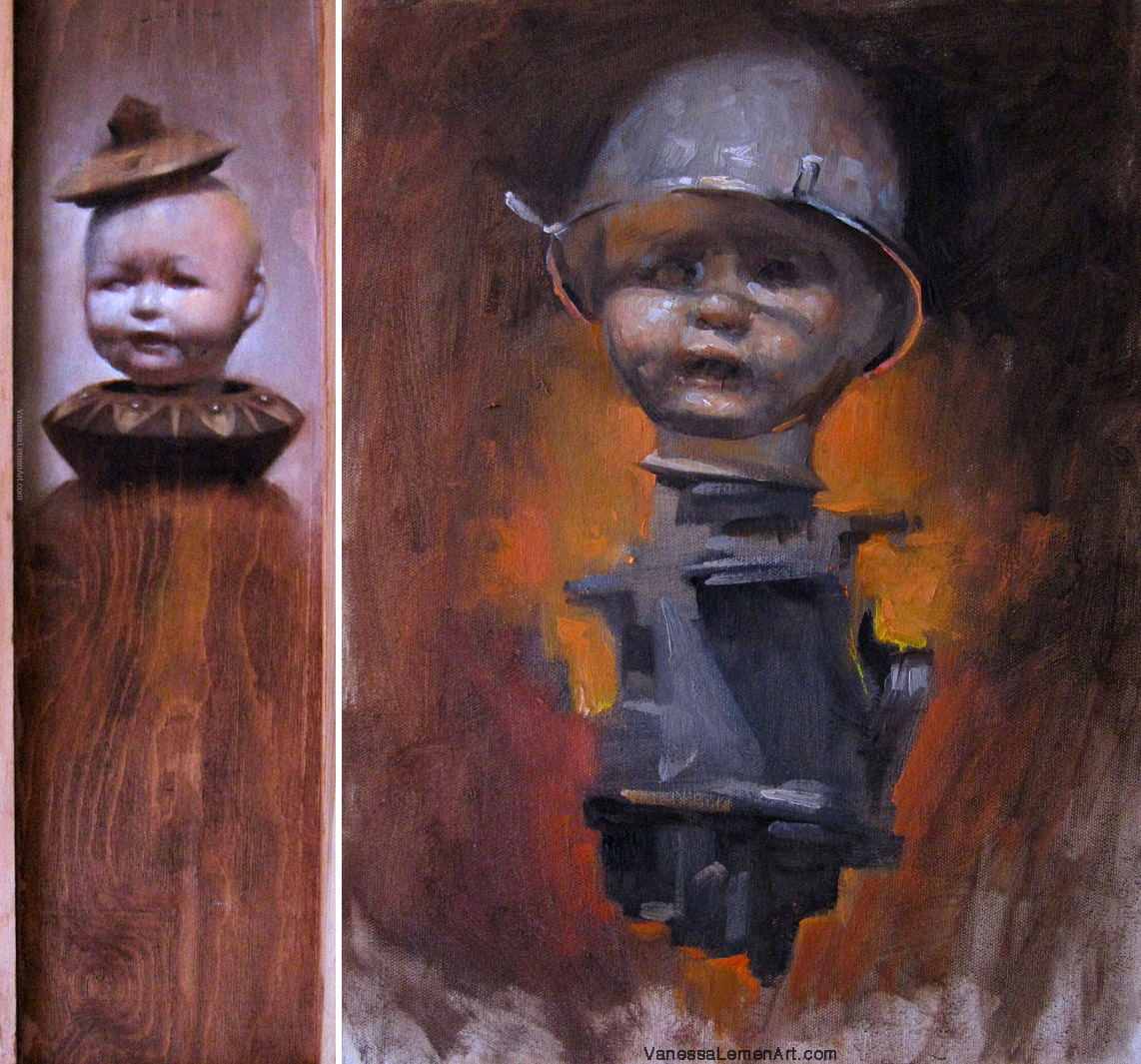 Doll cheap head art