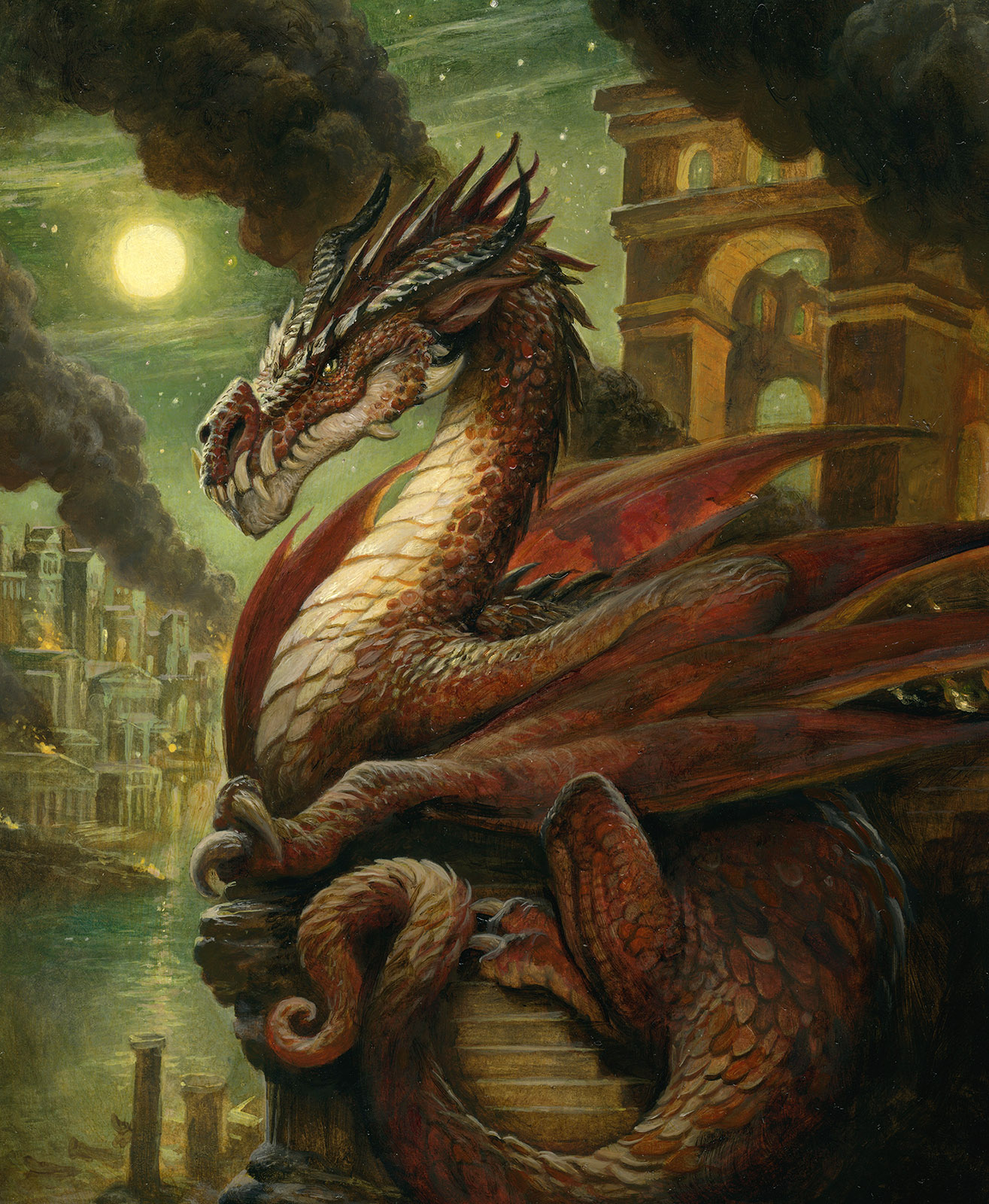 “Fire Dragon” Oil Painting