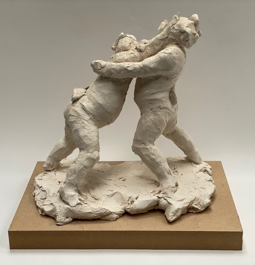 Sumo wrestlers clay sketch