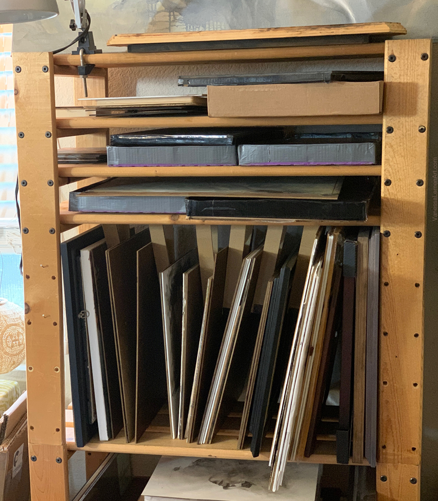 In My Studio – Painting Storage and Drying Racks