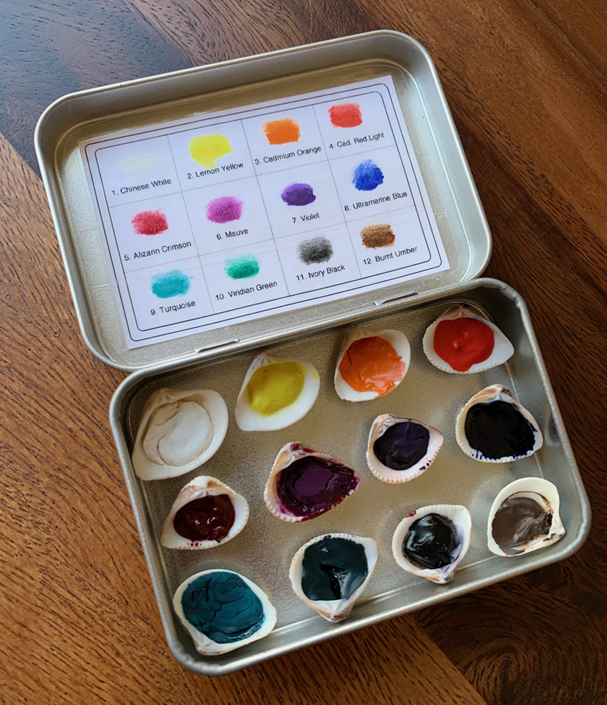 How To Make A Seashell Watercolor Mini Palette Box