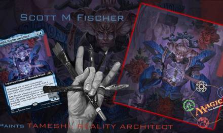 Fischer paints: Tameshi: Reality Architect for MTG Kamigawa Neon Dynasty