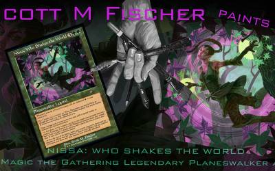 Fischer Paints: Nissa- Who Shakes the World- legendary Planeswalker art
