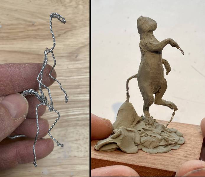 Simple Armatures for Small Scale Sculpture Muddy Colors