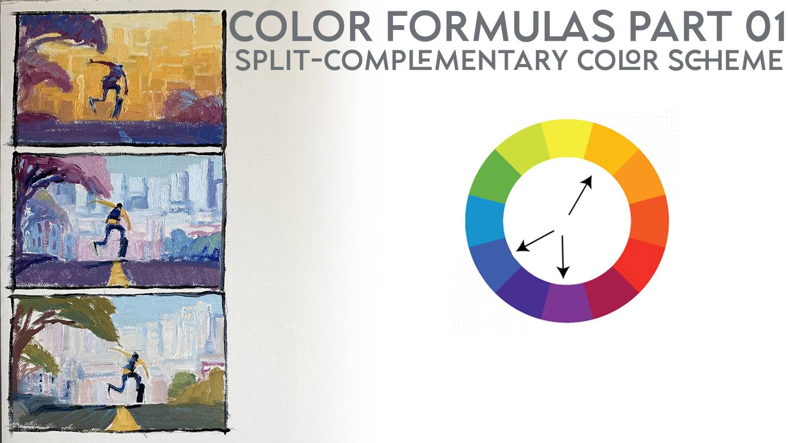 Color Theory Part 14:  Color Formulas 01 – Split-Complementary Color Schemes