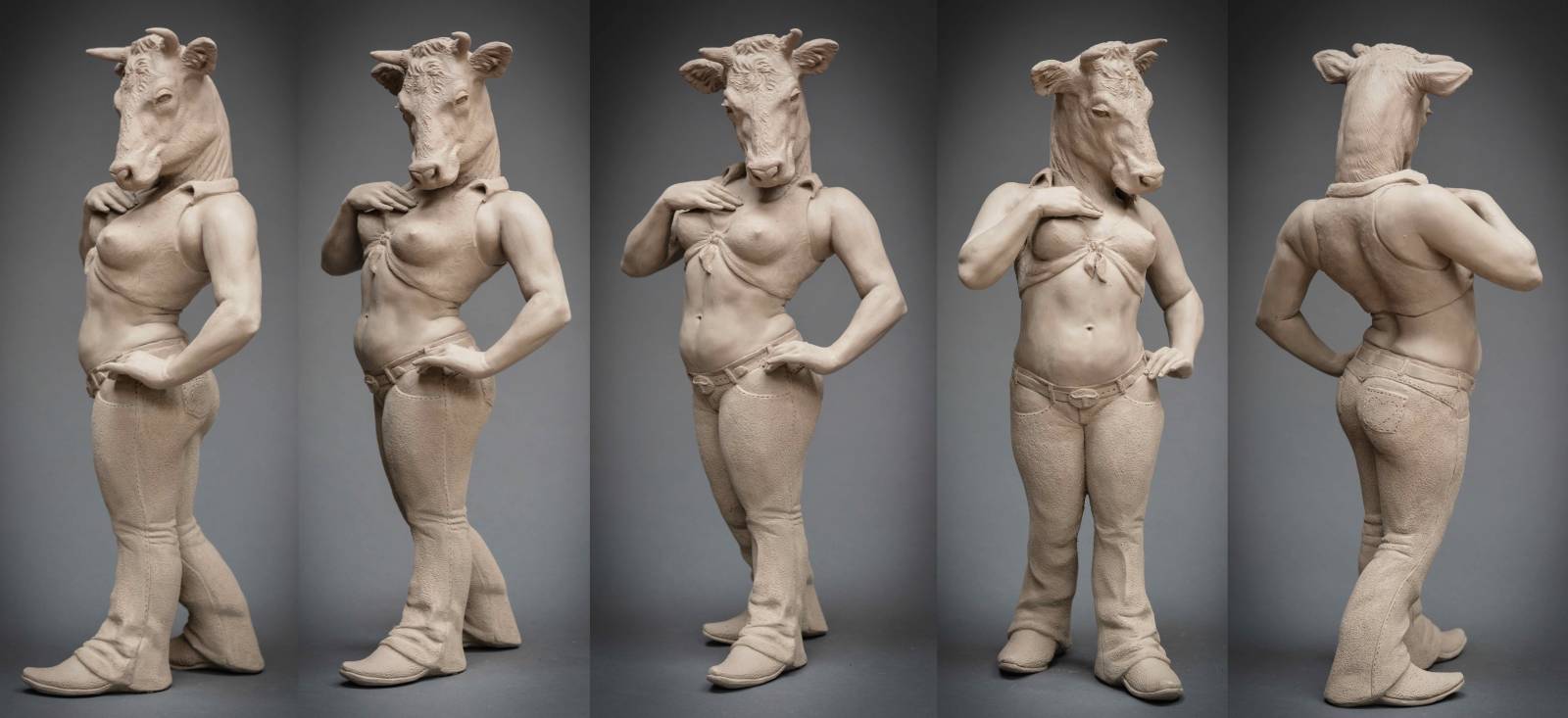 Free Standing Clay Sculpture