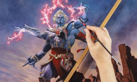 Full process on Bone-Cairn Butcher for Magic: the Gathering