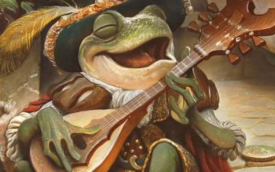 “The Frog Bard” Digital Demo for Huion
