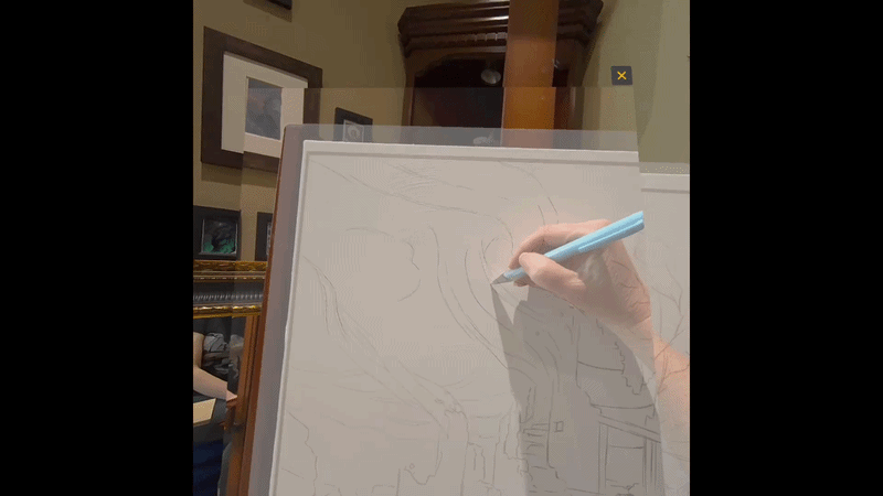 The square in the middle is the Precision Assist box. It turns 3D off and zooms in.